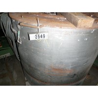 Fixed electric meltin+holding furnace for aluminium HINDENLANG, 500 kg